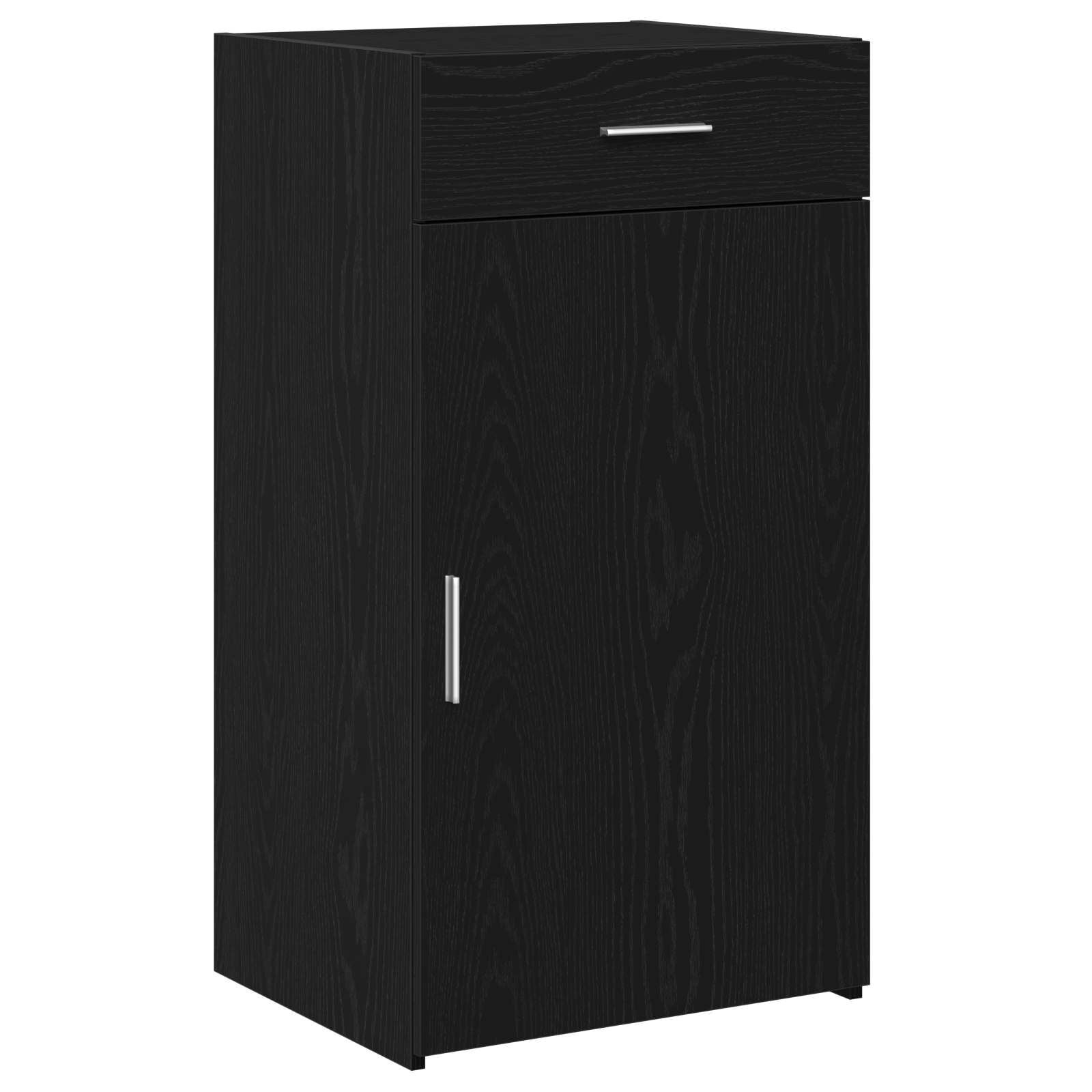 vidaXL Dressoir Zwart Eiken 50 x 42,5 x 93 cm