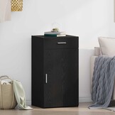 vidaXL Dressoir Zwart Eiken 50 x 42,5 x 93 cm