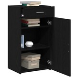 vidaXL Dressoir Zwart Eiken 50 x 42,5 x 93 cm