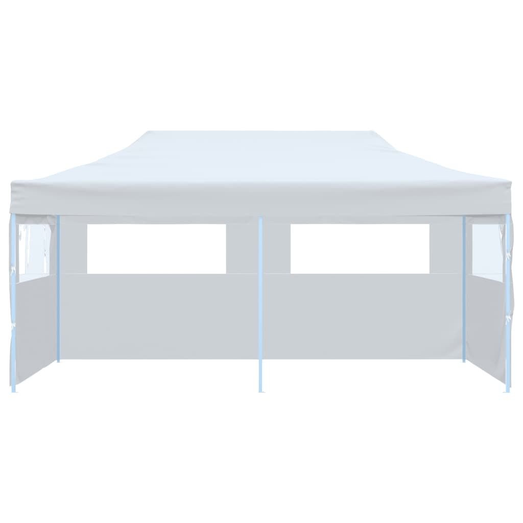 vidaXL Partytent pop-up met zijwanden 3x6 m staal wit