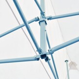 vidaXL Partytent pop-up met zijwanden 3x6 m staal wit