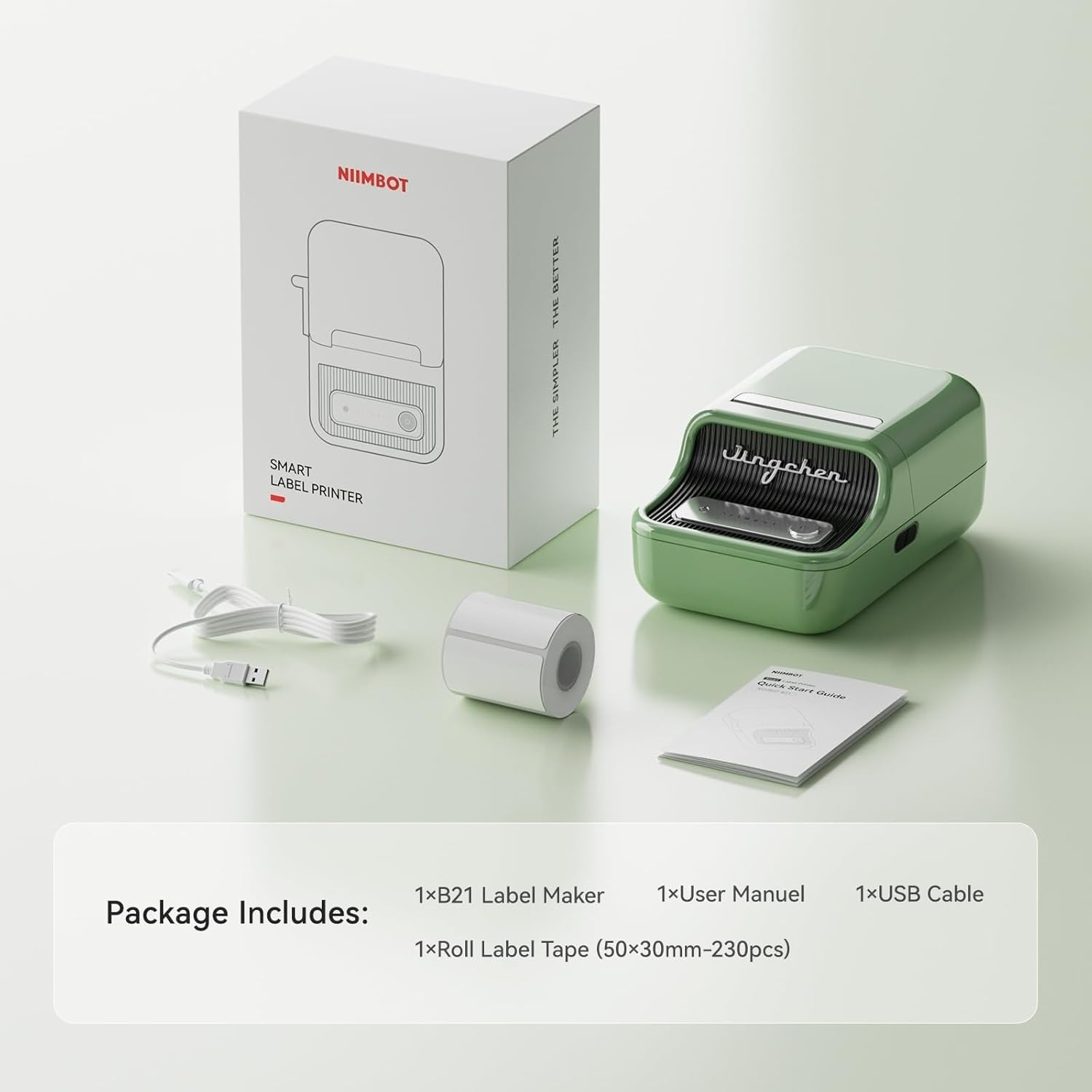 NIIMBOT Etiketteerapparaat B21 Pro, labelprinter, HD, 300 DPI, groen