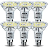E14 R50 LED Lampen Koelwit Licht, 6,5W Vervangt 100W Halogeenlamp, 6000K 770 Lumen Reflectorlamp, AC 230V Flikkervrij Spotlicht, 120° Stralingshoek Spot, Niet Dimbar, 6 Stuks