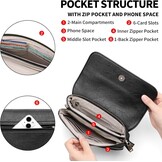GAEKEAO Schoudertas, crossbody bag voor dames, tas dames schoudertas portemonnee, handtas dames schoudertas met kaartsleuven, verstelbare afneembare schouderriem voor vrouwen