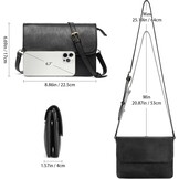 GAEKEAO Schoudertas, crossbody bag voor dames, tas dames schoudertas portemonnee, handtas dames schoudertas met kaartsleuven, verstelbare afneembare schouderriem voor vrouwen