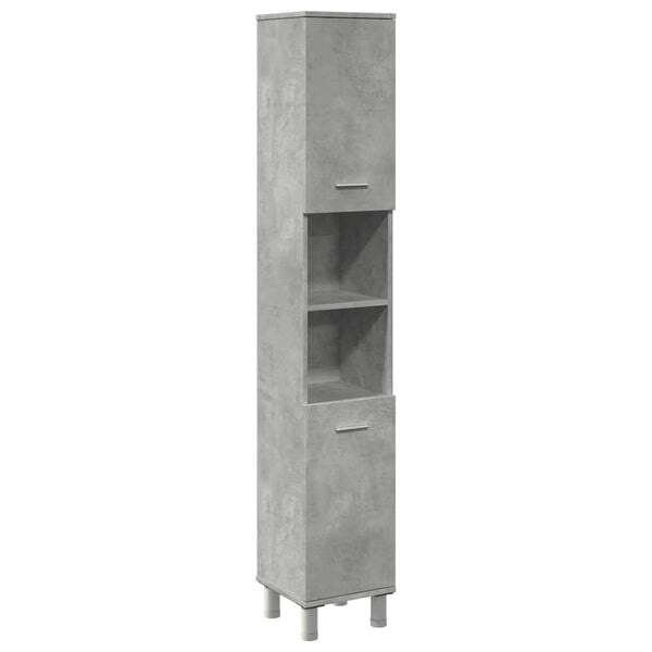 Badkamerkast Spaanplaat Betongrijs 30x30x179 cm - 54% Korting!