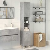 Badkamerkast Spaanplaat Betongrijs 30x30x179 cm - 54% Korting!
