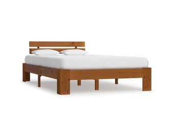 Massief Houten Bedframe Grenenhout Honingbruin 140x200 cm - 54% Korting!