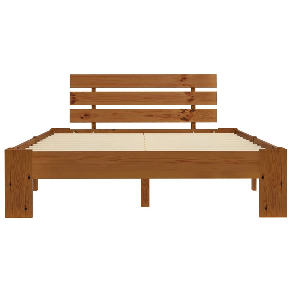 Massief Houten Bedframe Grenenhout Honingbruin 140x200 cm - 54% Korting!