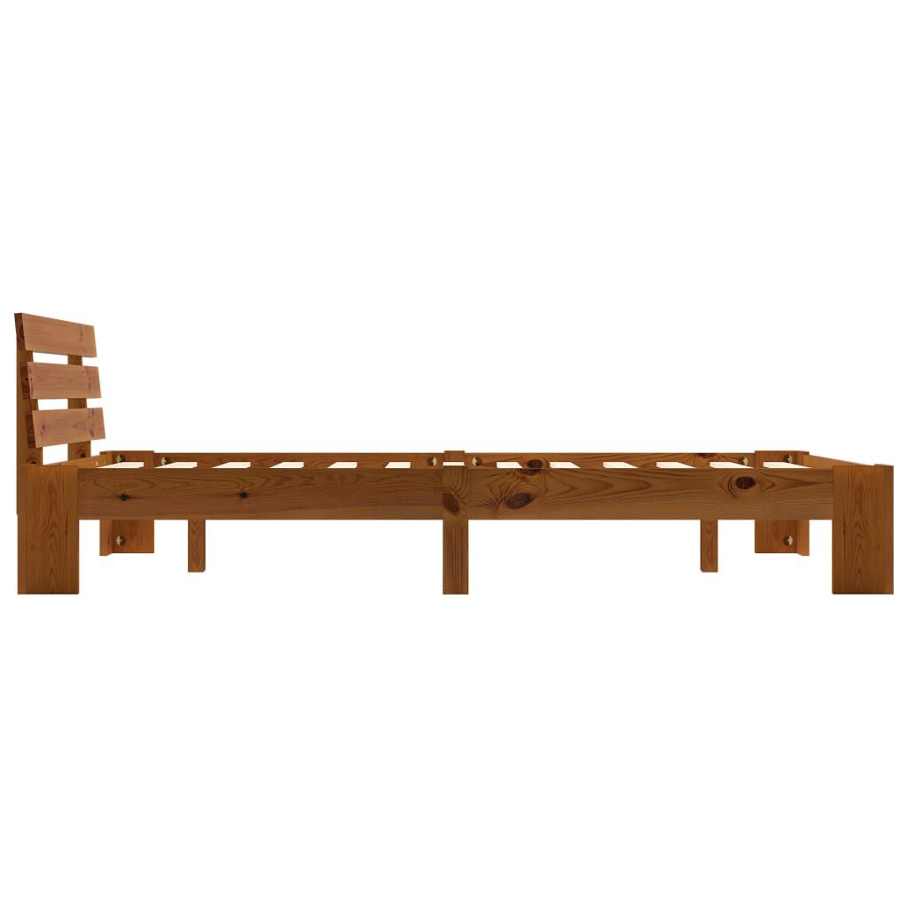 Massief Houten Bedframe Grenenhout Honingbruin 140x200 cm - 54% Korting!