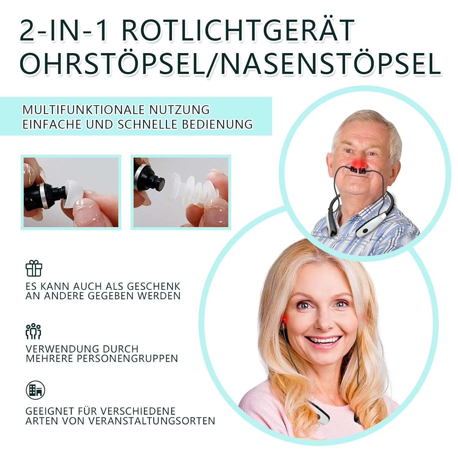 Infrarood Roodlichttherapieapparaat 2-in-1 voor Tinnitus & Oorgeluiden - 32% Korting