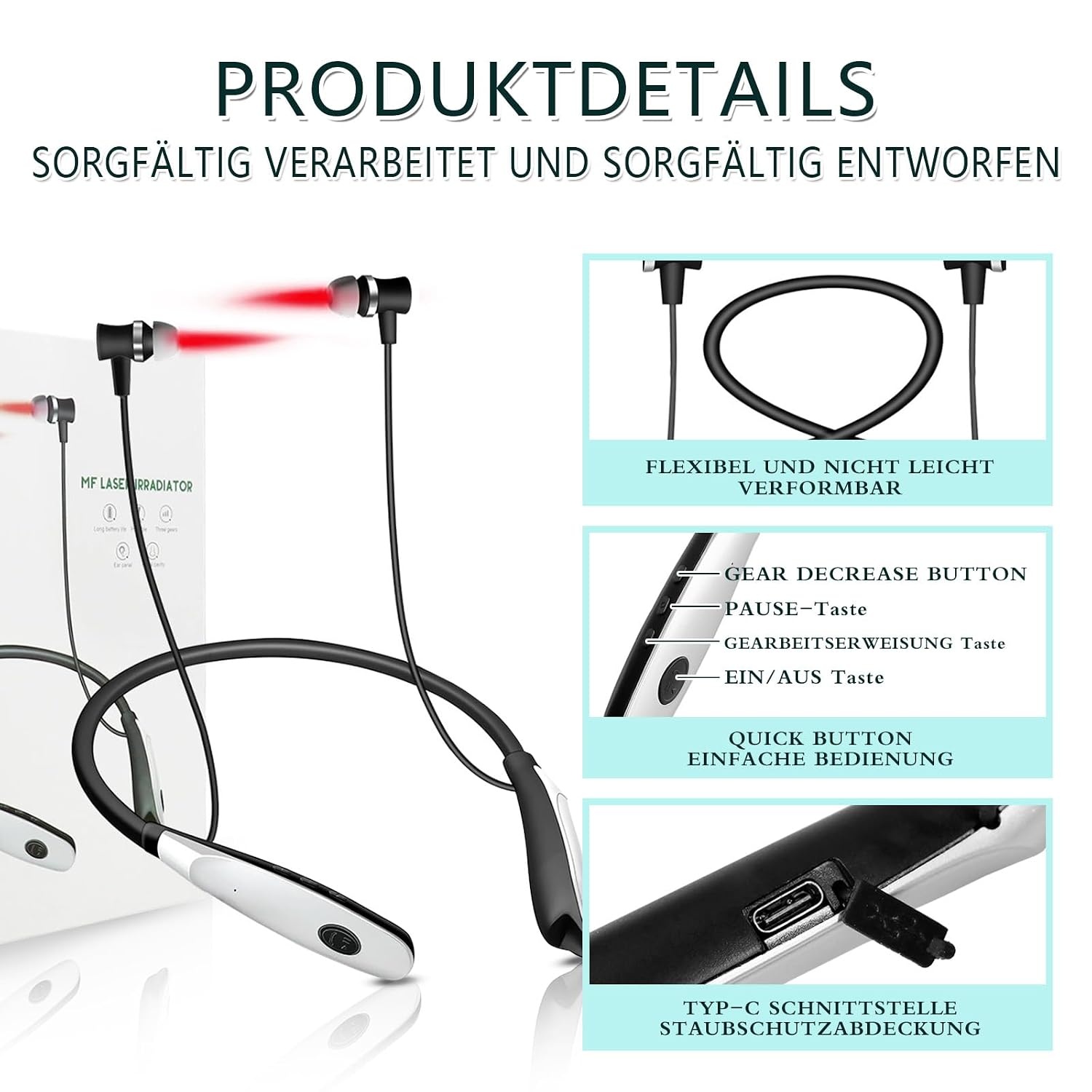 Infrarood Roodlichttherapieapparaat 2-in-1 voor Tinnitus & Oorgeluiden - 32% Korting