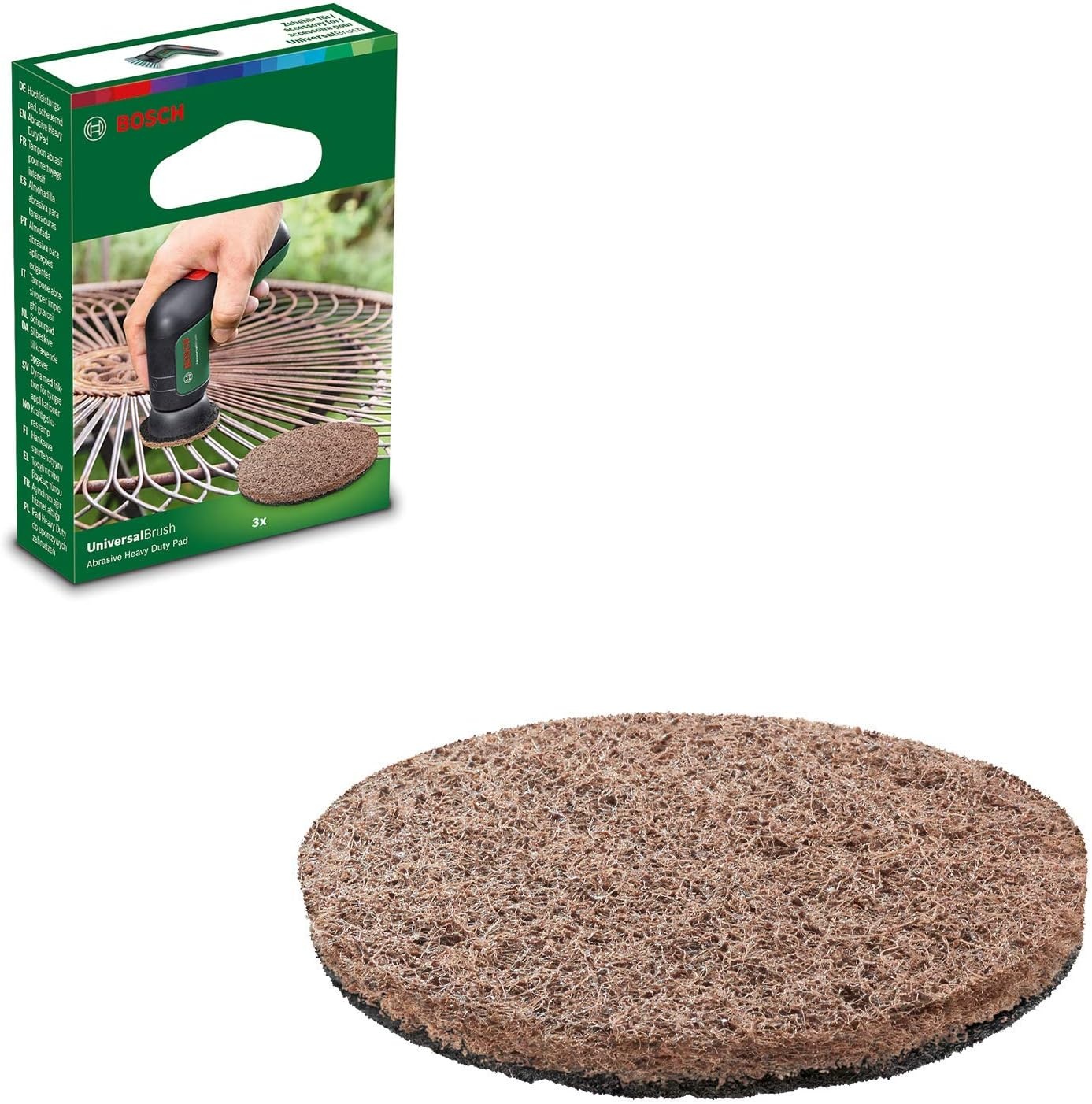 Bosch Melamine Wispad voor Elektrische Reinigingsborstel UniversalBrush (3 stuks, in kartonverpakking)