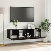 TV-kast Zwart Bewerkt Hout 60x30x30cm - Nu 58% Korting!