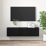 TV-kast Zwart Bewerkt Hout 60x30x30cm - Nu 58% Korting!