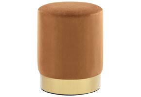 Fluwelen Kruk Bruin/Goud 38% Korting