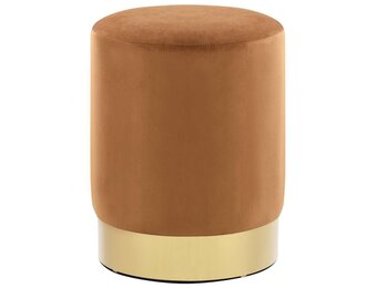 Fluwelen Kruk Bruin/Goud - 32% Korting