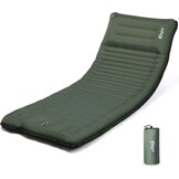 Portal Eenpersoons campingmatras, 10 cm dik met voetpomp, opblaasbaar camping slaapmatras, opblaasbaat tentmatras, kampeerluchtbed voor volwassenen, lichtgewicht draagbare buitenmatras, rugzak