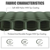 Portal Eenpersoons campingmatras, 10 cm dik met voetpomp, opblaasbaar camping slaapmatras, opblaasbaat tentmatras, kampeerluchtbed voor volwassenen, lichtgewicht draagbare buitenmatras, rugzak