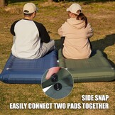 Portal Eenpersoons campingmatras, 10 cm dik met voetpomp, opblaasbaar camping slaapmatras, opblaasbaat tentmatras, kampeerluchtbed voor volwassenen, lichtgewicht draagbare buitenmatras, rugzak