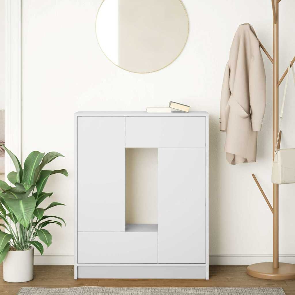 Wit Dressoir met Laden & Deuren 73x31x90 cm - 34% Korting