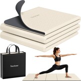 Opvouwbare Yogamat TPE 6mm Groen-Zwart 183x61 cm - 37% Korting