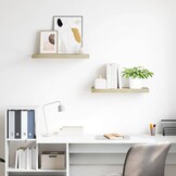 Zwevende Wandschappen MDF Eikenkleurig - Set van 2 (60x23.5cm)