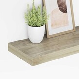 Zwevende Wandschappen MDF Eikenkleurig - Set van 2 (60x23.5cm)