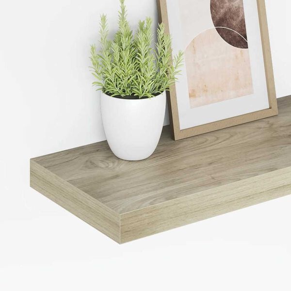 Zwevende Wandschappen MDF Eikenkleurig - Set van 2 (60x23.5cm)