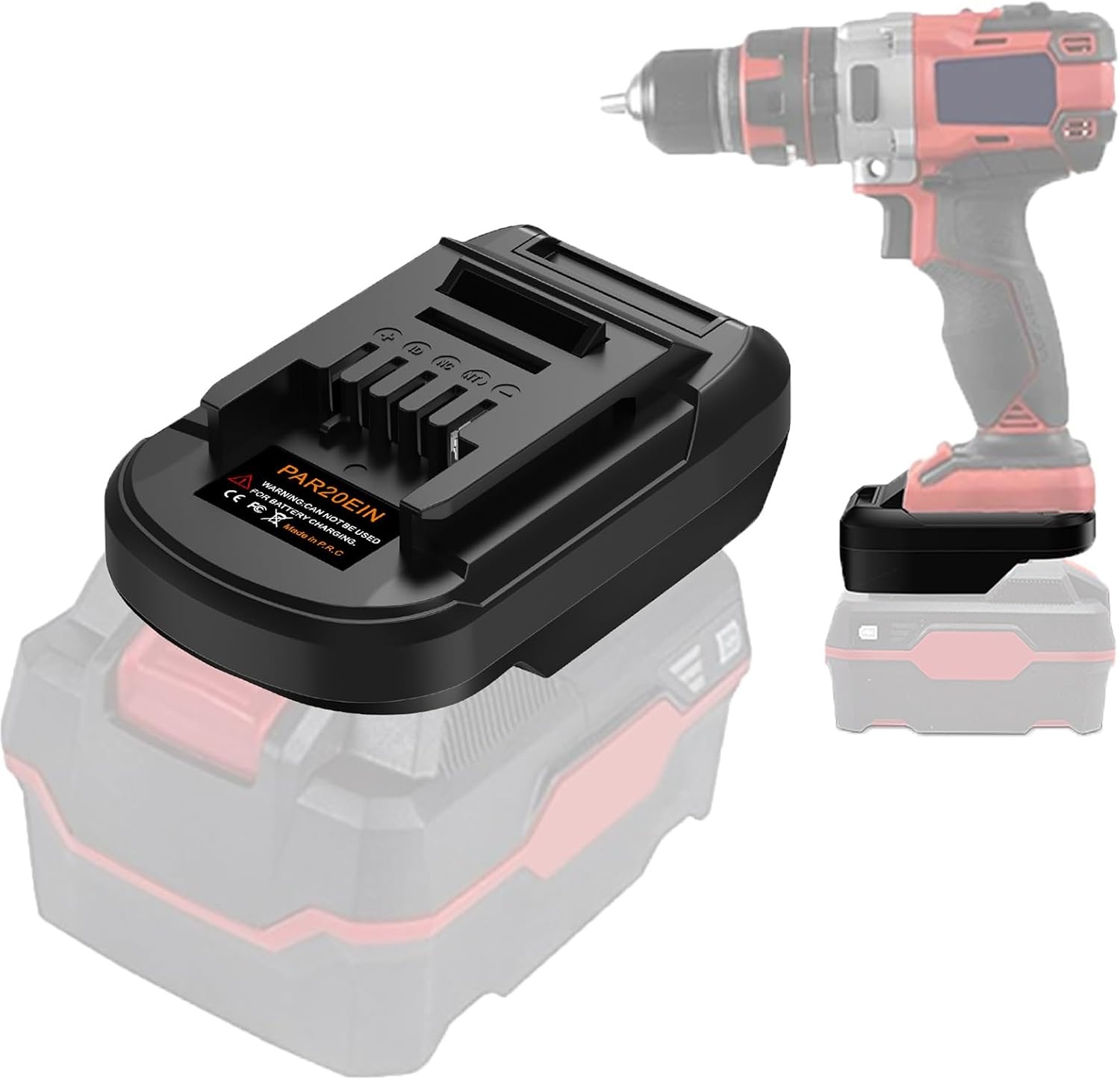 Accuadapter voor Parkside 20V Convert to for Einhell 18V accu