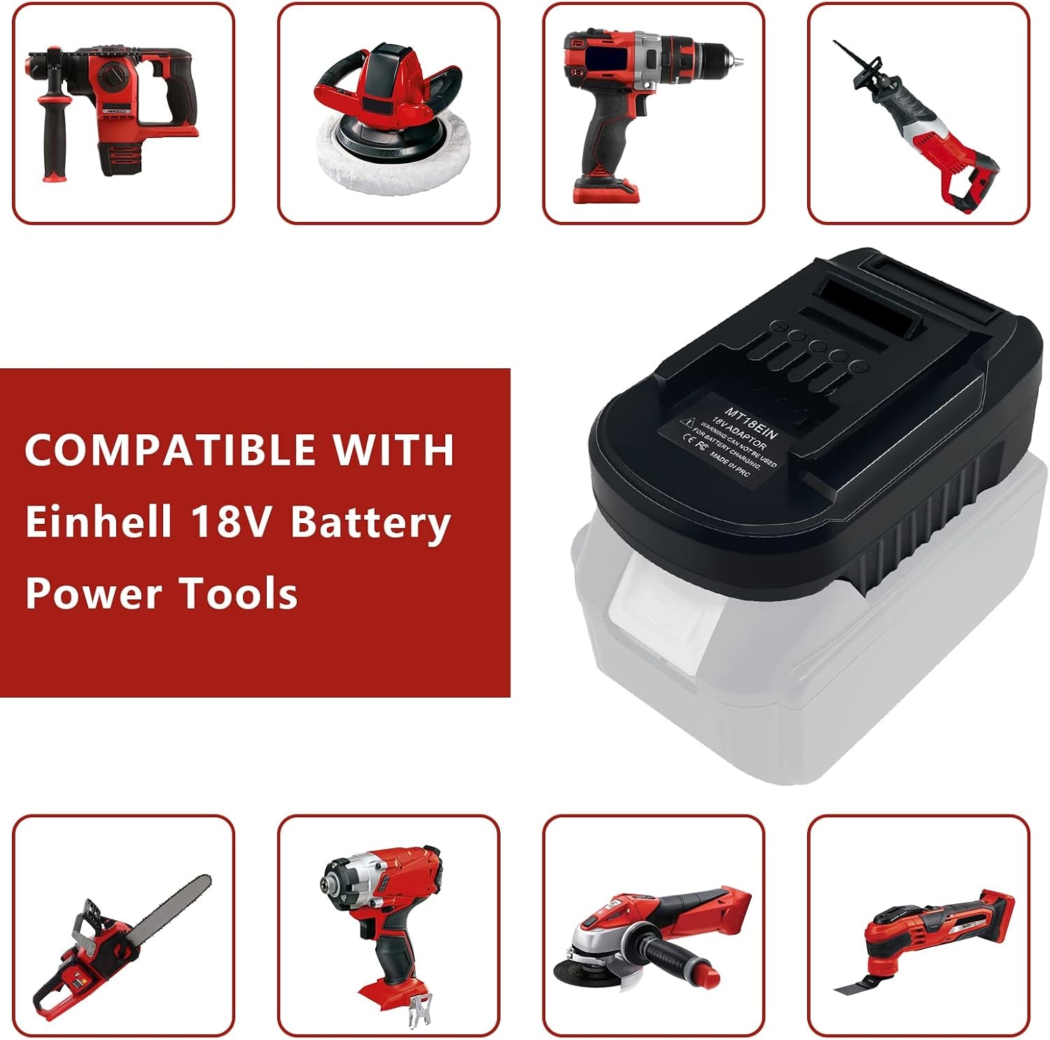 Accuadapter voor Makita naar Einhell, voor Makita 18V lithiumbatterij omzetten naar Einhell 18V lithium, voor EIN.hell 18-V accuapparaten