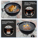 Onlyfire Houtskoolmand Roestvrije Stalen, Briquet Houders voor Weber 57/67cm Houtskoolgrills, Directe en Indirecte Warmte, Hoogwaardige Houtskoolmanden, Houtskoolbarbecues BBQ Accessoires, Set van 2