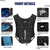 Hardloopvest voor dames, met 500 ml drinkfles, 2 liter drinkzak, lichte drinkrugzak voor heren, 6 l, reflecterend voor joggen, trailrunning, fiets, marathon, motorfiets, slechts 150 g