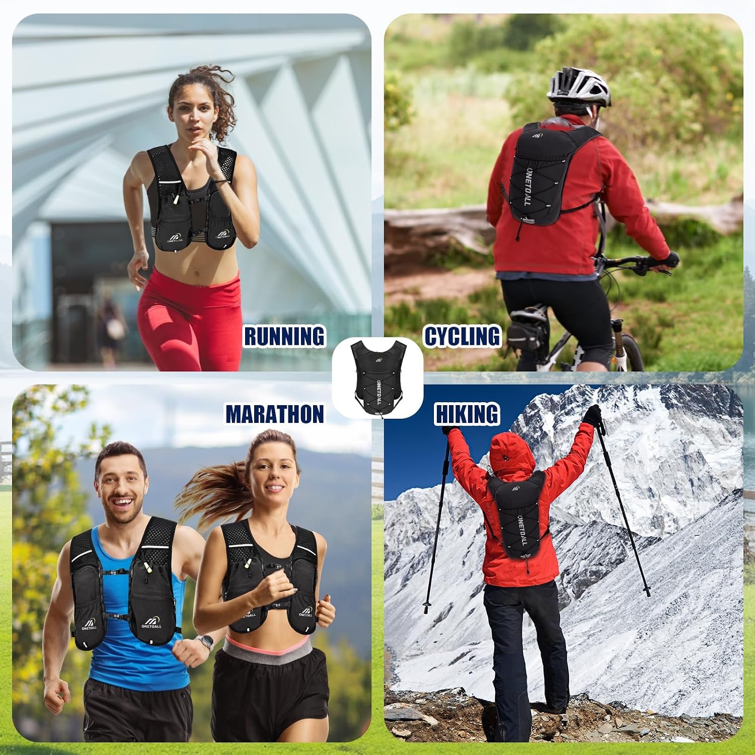 Hardloopvest voor dames, met 500 ml drinkfles, 2 liter drinkzak, lichte drinkrugzak voor heren, 6 l, reflecterend voor joggen, trailrunning, fiets, marathon, motorfiets, slechts 150 g