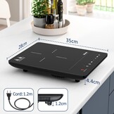 Draagbare Inductiekookplaat 2100W - 9 Warmtestanden & Timer | 52% Korting
