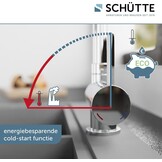 SCHÜTTE 24550 Keukenkraan WINDOW, waterkraan onder raam, gootsteenkraan voor raam, waterkraan 360° zwenkbaar Eéngreeps raammengkraan, chroom