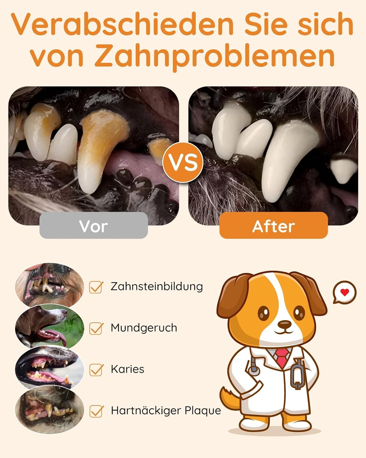 Petbank Ultrasone Gebitsreiniger voor Huisdieren - Wit - Inclusief Reinigingsset