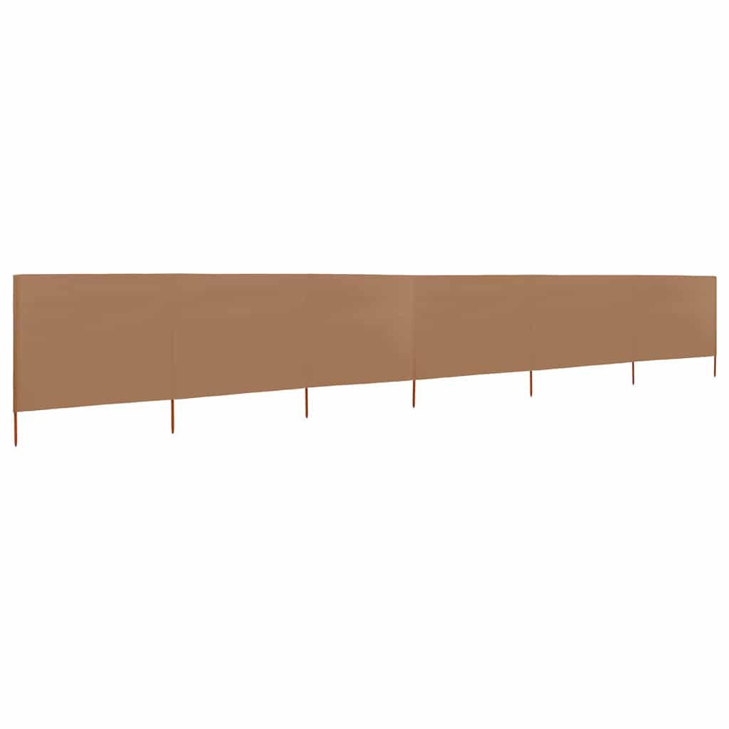 vidaXL Windscherm 6-panelen 800x160 cm stof taupe