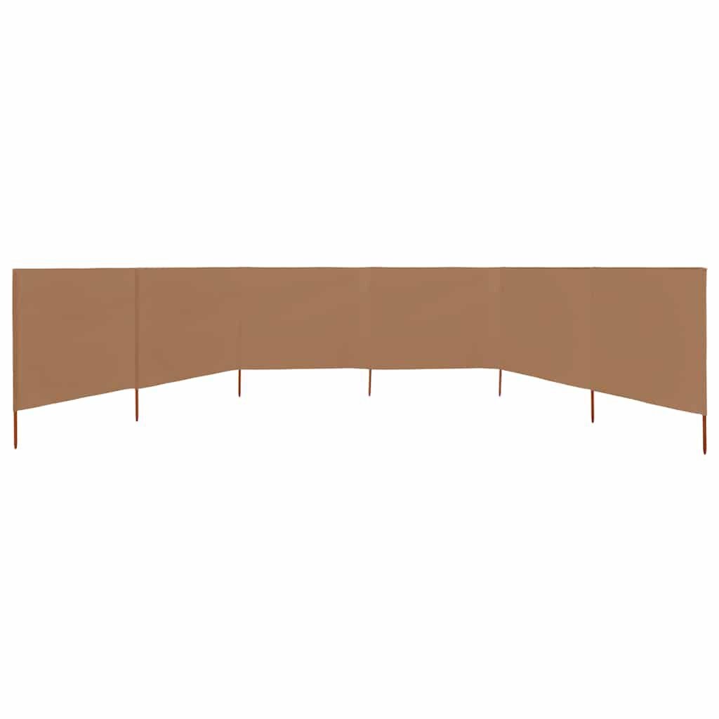 vidaXL Windscherm 6-panelen 800x160 cm stof taupe