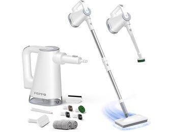 FEPPO 10-in-1 Stoomreiniger en Stoommop - Wit - 1300W