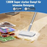 FEPPO 10-in-1 Stoomreiniger en Stoommop - Wit - 1300W