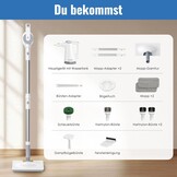FEPPO 10-in-1 Stoomreiniger en Stoommop - Wit - 1300W