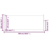 vidaXL Tuinscherm uittrekbaar 180x500 cm grijs