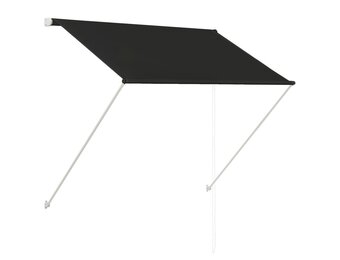 vidaXL Luifel uittrekbaar 150x150 cm antraciet