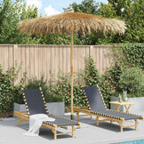 vidaXL Tiki Paraplu met Bananenblad Luifel 240 cm Bamboe