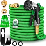 TRESKO® flexibele tuinslang | uitgezet 30 m | waterslang flexibel met 3-voudige latexkern | elastische flexiSchlauch | alle koppelingen van hoogwaardige messing