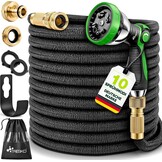 TRESKO® flexibele tuinslang | uitgezet 30 m | waterslang flexibel met 3-voudige latexkern | elastische flexiSchlauch | alle koppelingen van hoogwaardige messing