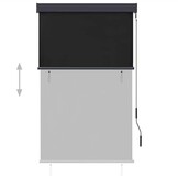 vidaXL Rolgordijn voor buiten 100x250 cm antraciet