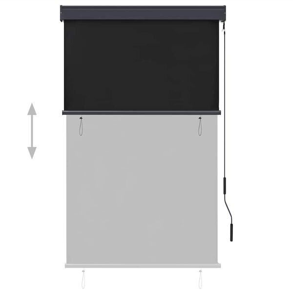 vidaXL Rolgordijn voor buiten 100x250 cm antraciet