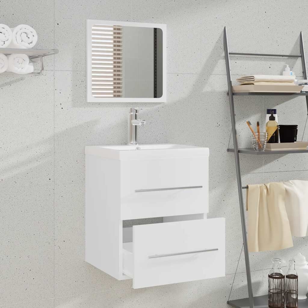 vidaXL Badkamerkast met spiegel 41x38,5x48 cm wit